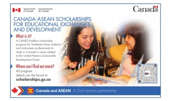 OPEN NOW! ASEAN-Canada Scholarships and Educational Exchanges for Development (SEED)